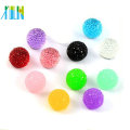 Sparkle flat back round resin rhinestone button for clothing